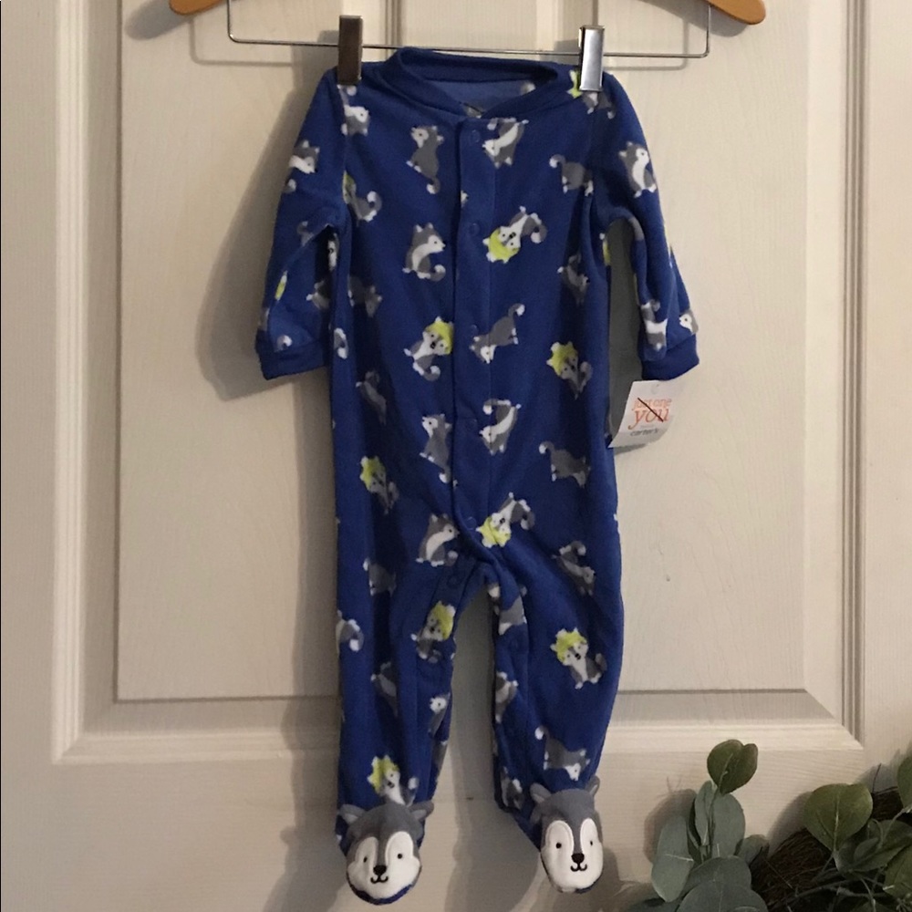Baby Boy’s Fleece One Piece Pajama